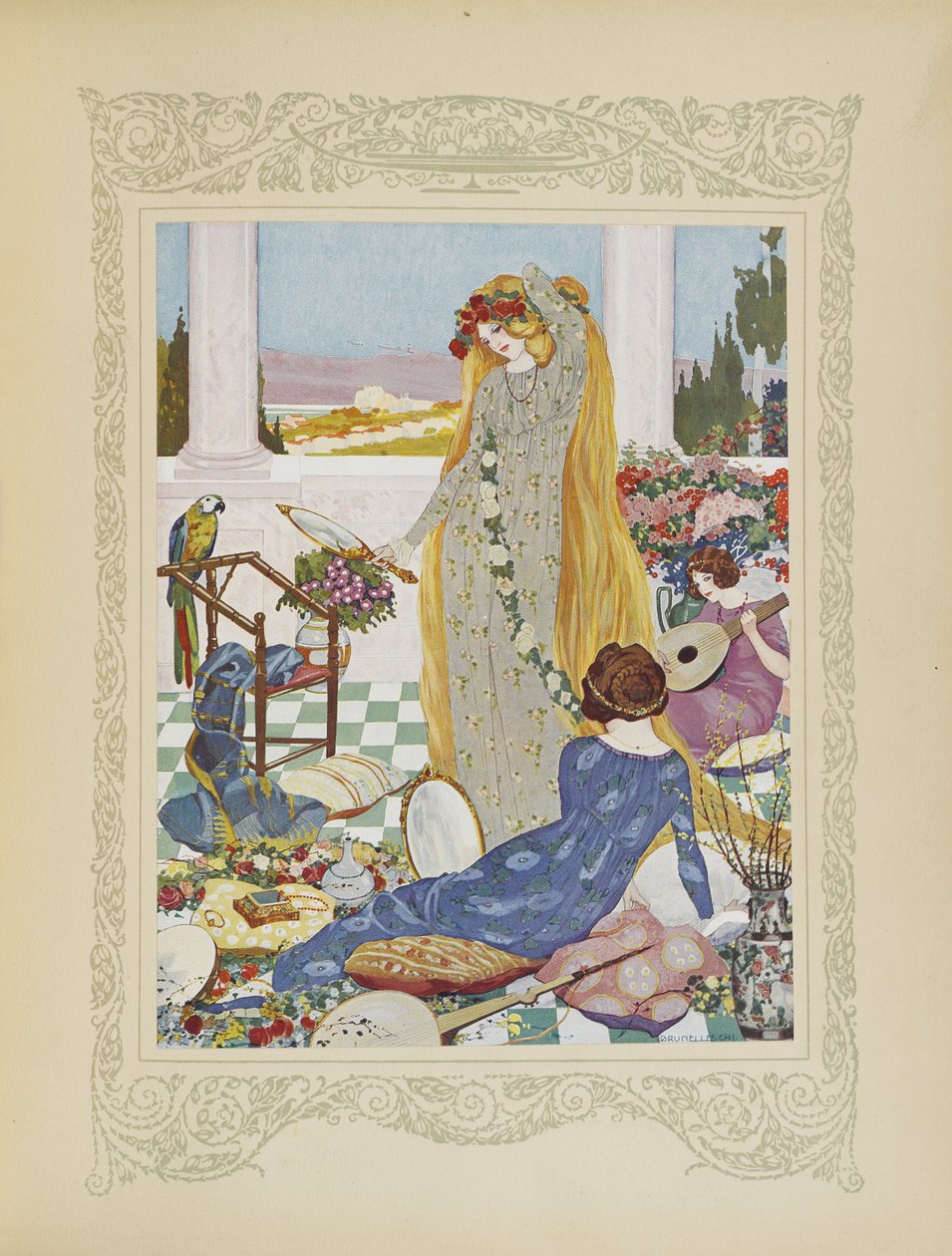 Here all the women were eager to dress like a queen, illustration from 