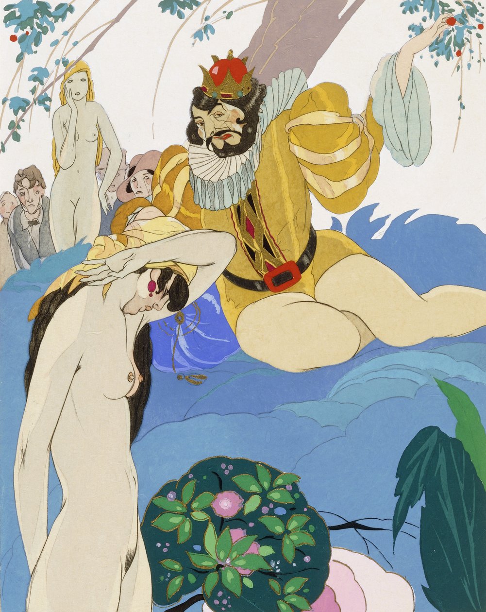 Kral Pausole önünde çıplak kadın by Umberto Brunelleschi