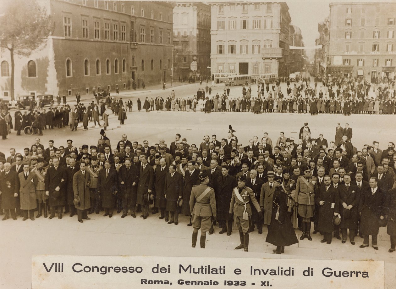 "VIII Sakatlar ve Savaş Mağdurları Kongresi - Roma, Ocak 1933 - 11" (s/b fotoğraf) by Umberto Palleschi