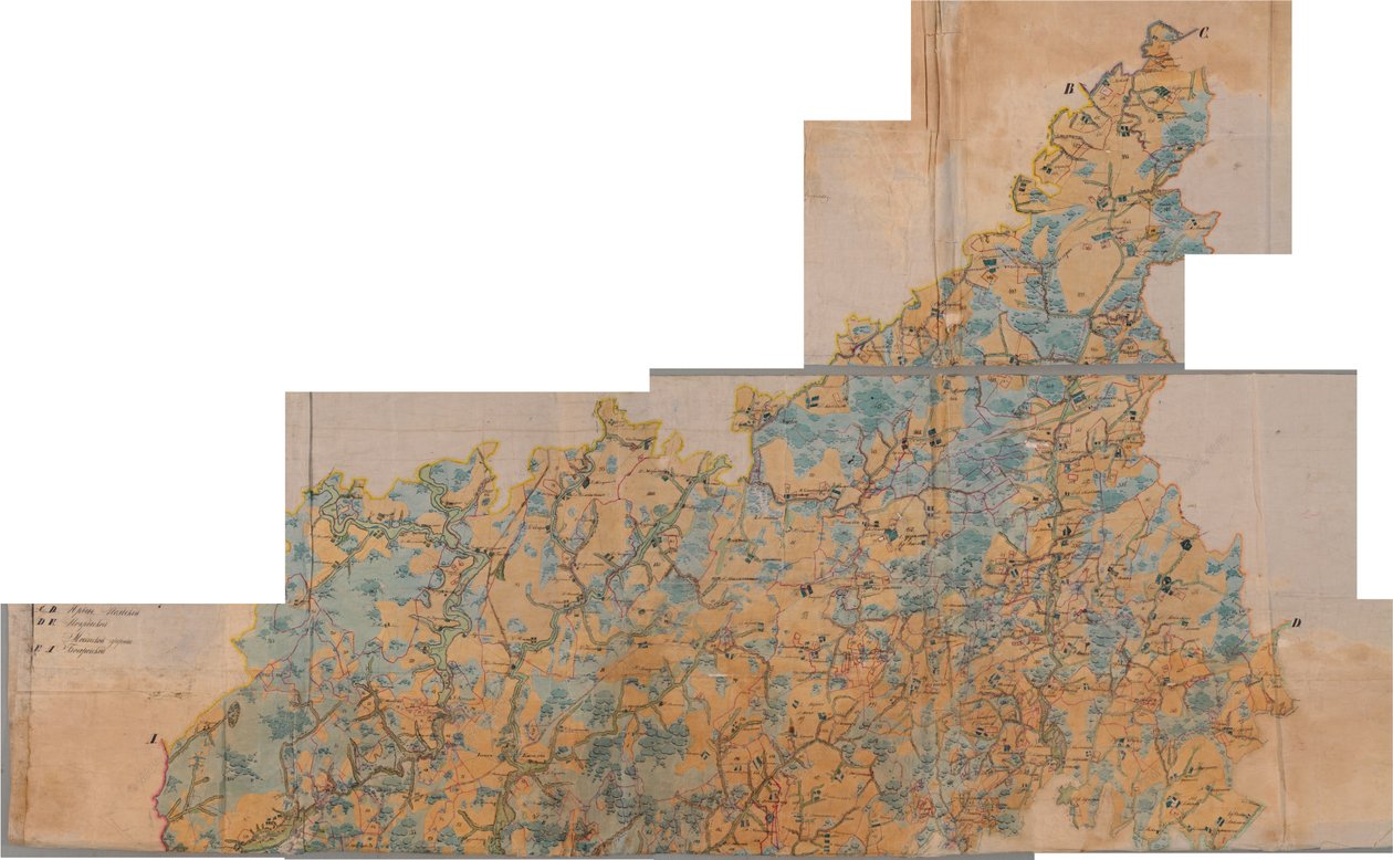 Kirzhach ilçesi haritası (PGM 1 verst) 1780 - 1790 by Unbekannt Unbekannt