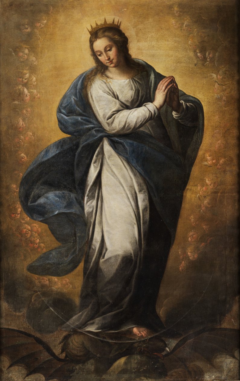 Btende Mondsichelmadonna. by Unbekannt Unbekannt