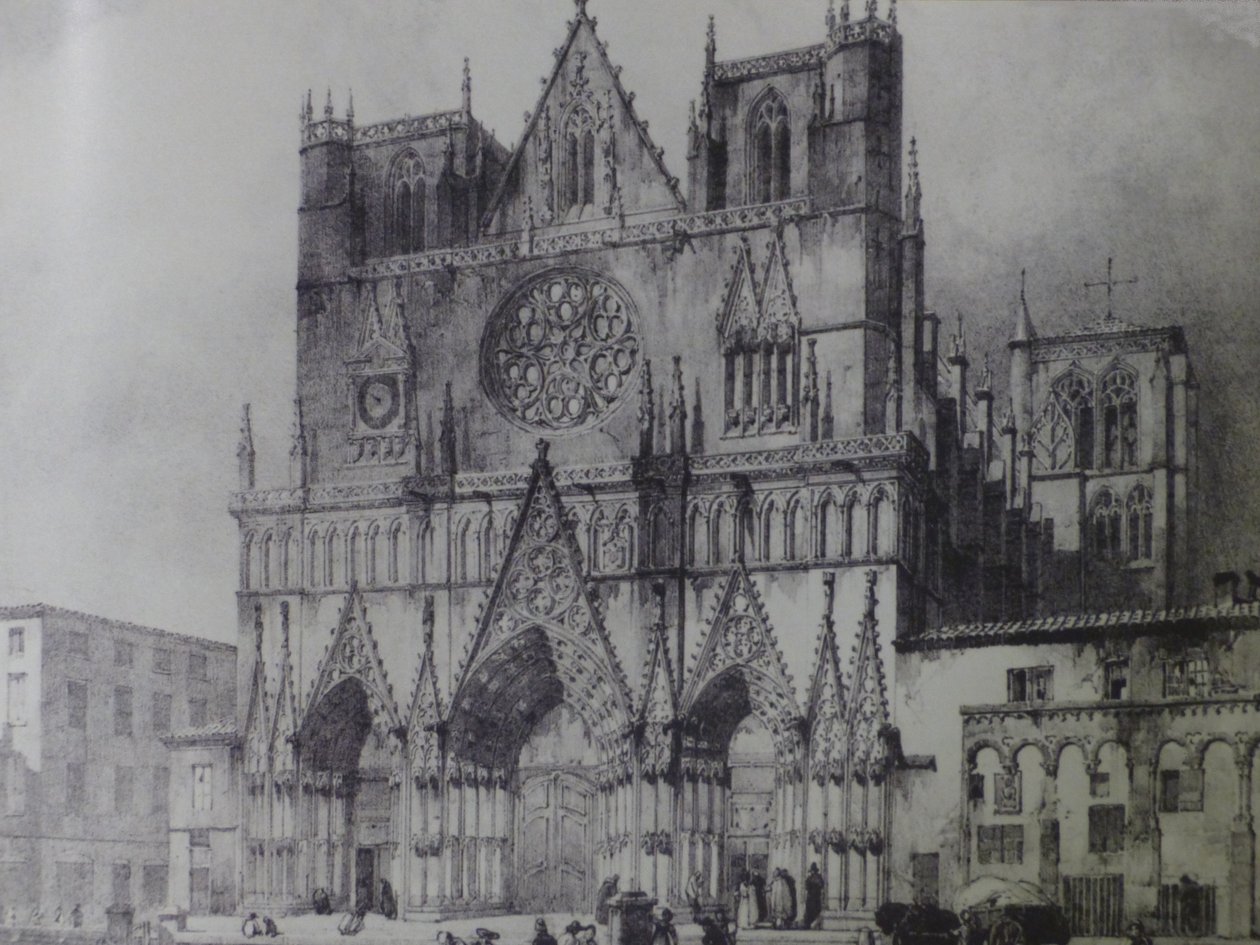 Lyon Saint-Jean katedralinin cephesi by Unbekannt Unbekannt