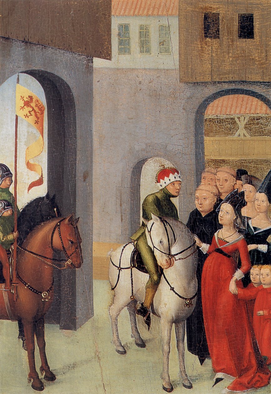Duke Welf IV, karısına ve iki oğluna veda ediyor (haçlı seferi yolunda) by Unbekannt Unbekannt