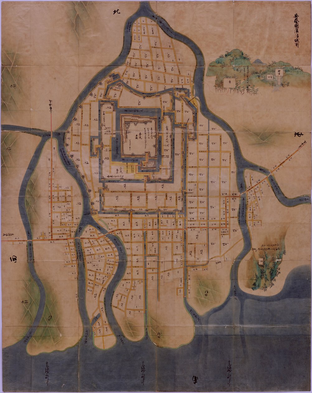 Hiroşima Kalesi Kasabası 1644 by Unbekannt Unbekannt