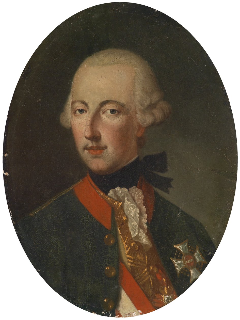 İmparator Joseph II madalya ile üniformalı by Unbekannt Unbekannt