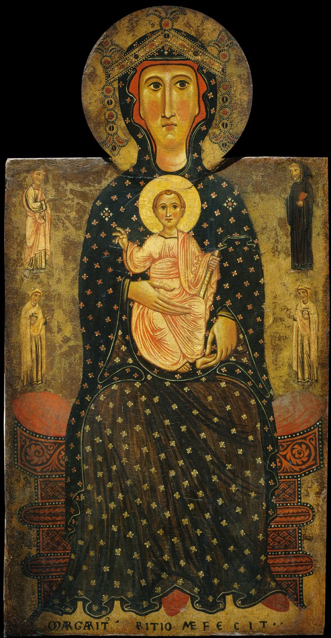 Madonna in trono con bambino by Unbekannt Unbekannt