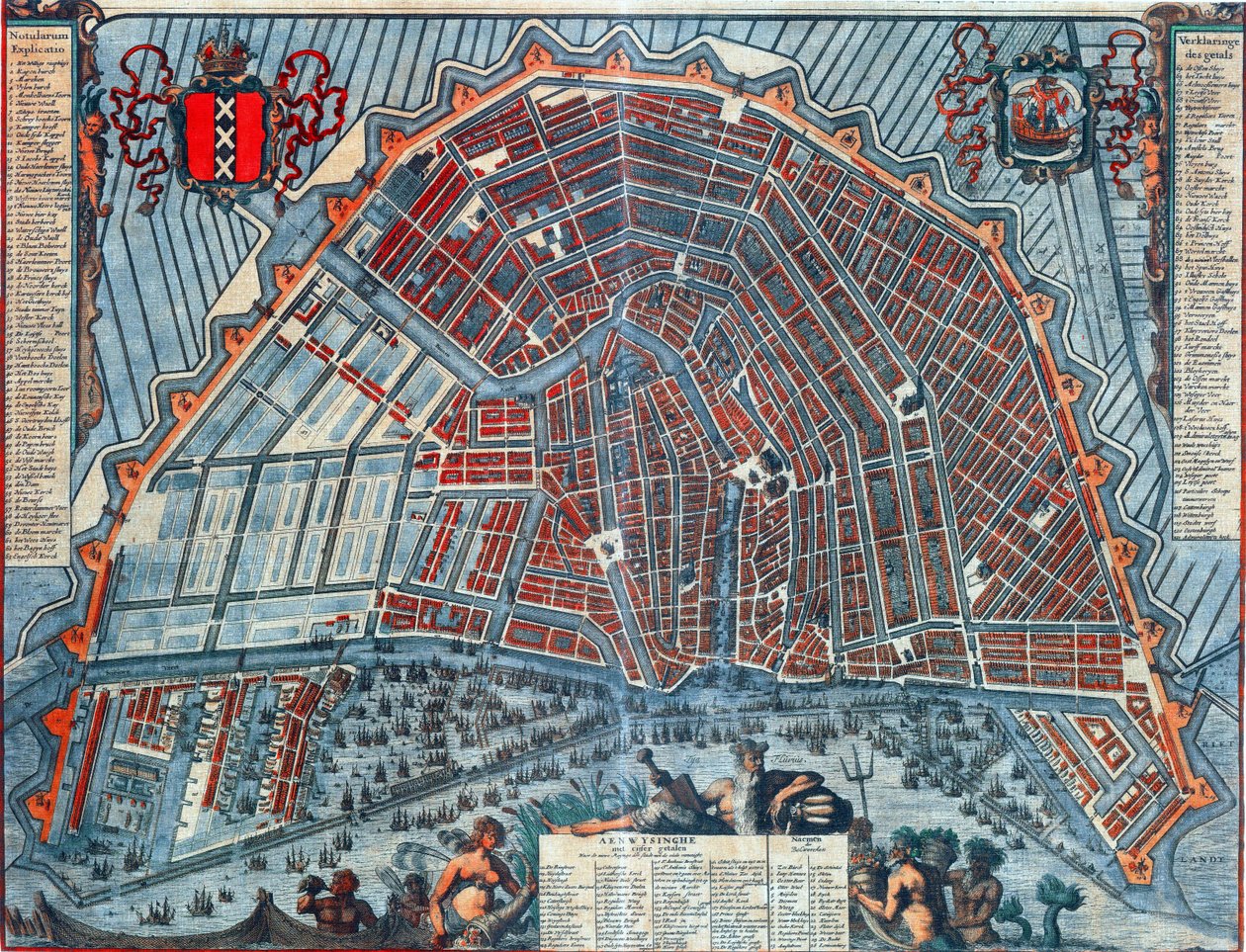1692 yılında Amsterdam Haritası by Unbekannt Unbekannt