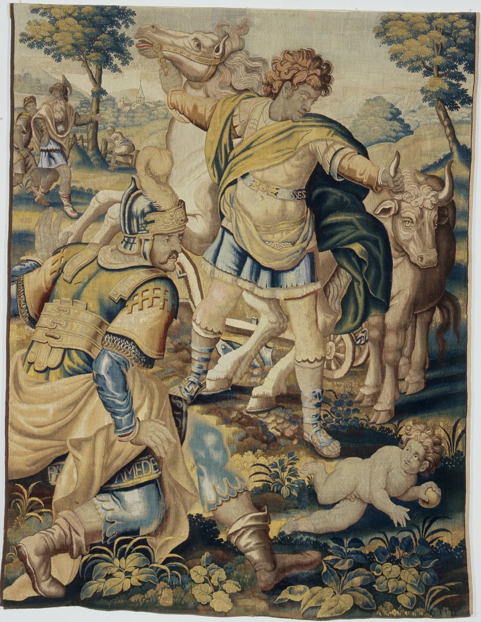 Odysseus deliliği taklit ediyor by Unbekannt Unbekannt