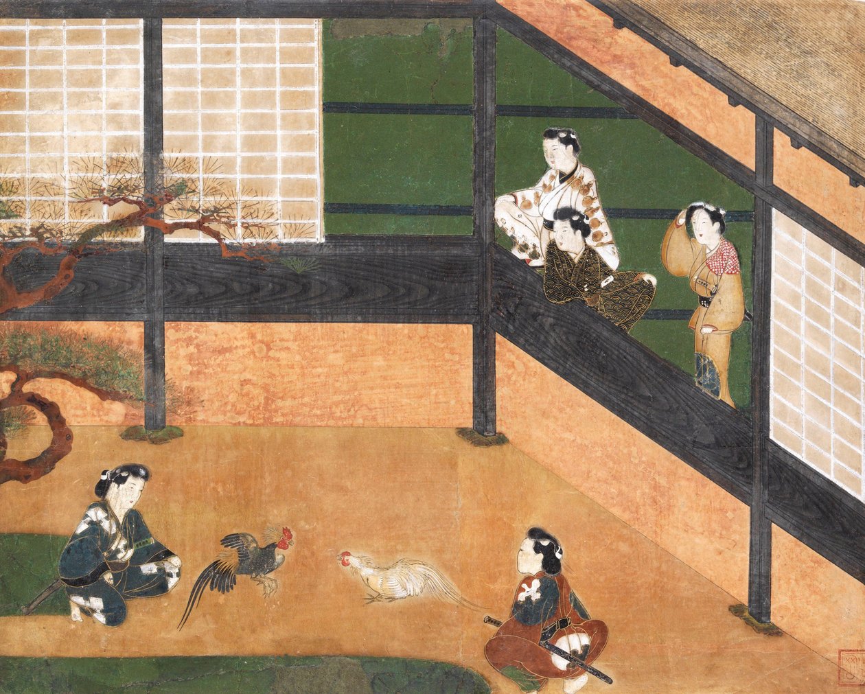 İsimsiz, Japon - Horoz Dövüşü by Unbekannt Unbekannt