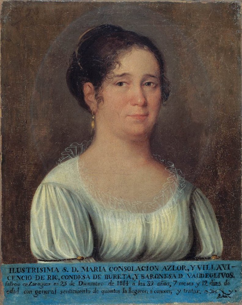 Anonim İspanyol Ressam - María Consolación Azlor, Bureta Kontesi by Unbekannt Unbekannt