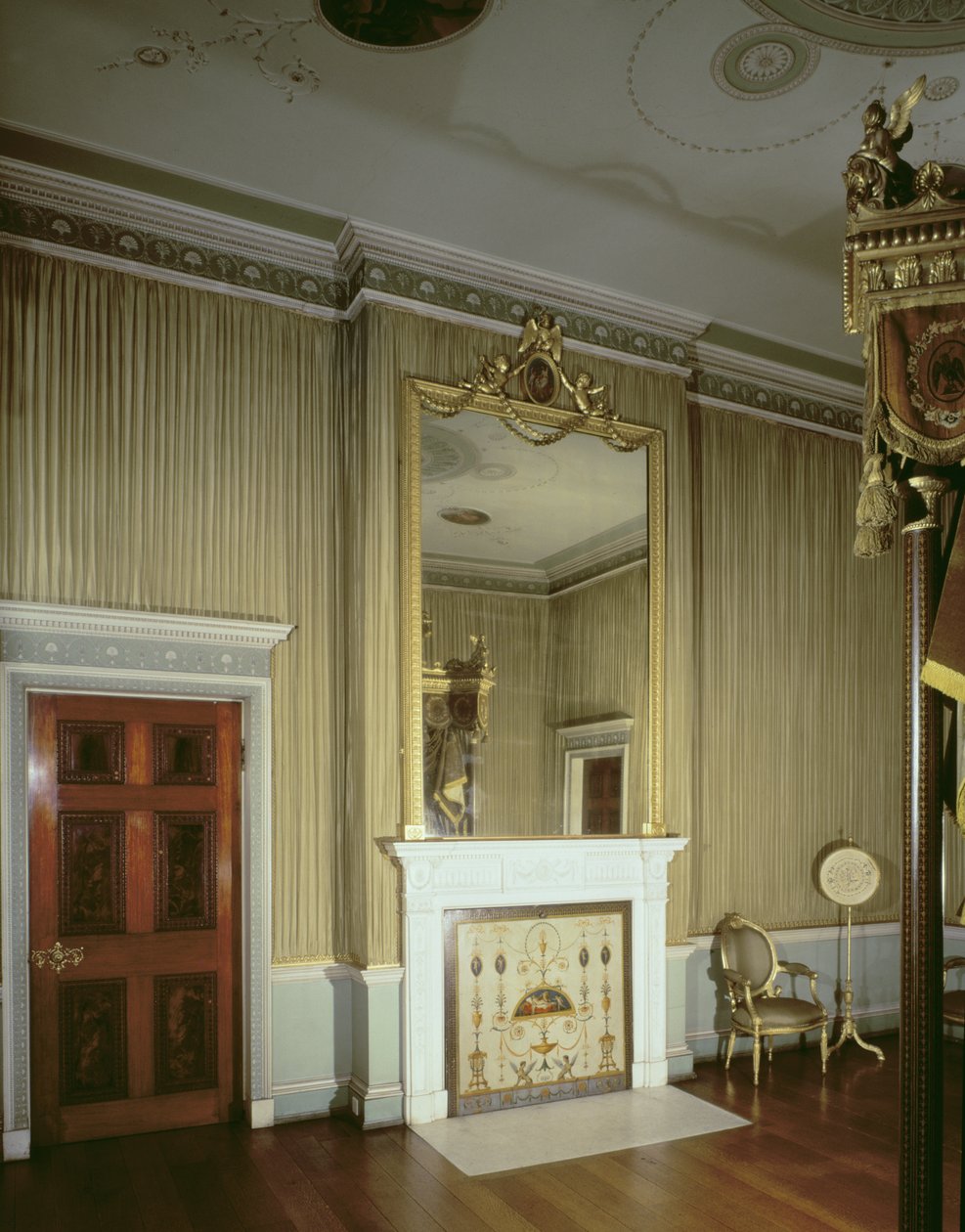 Adam tarafından tasarlanan şömineli yatak odası, c.1776 fotoğraf by Unbekannt Unbekannt