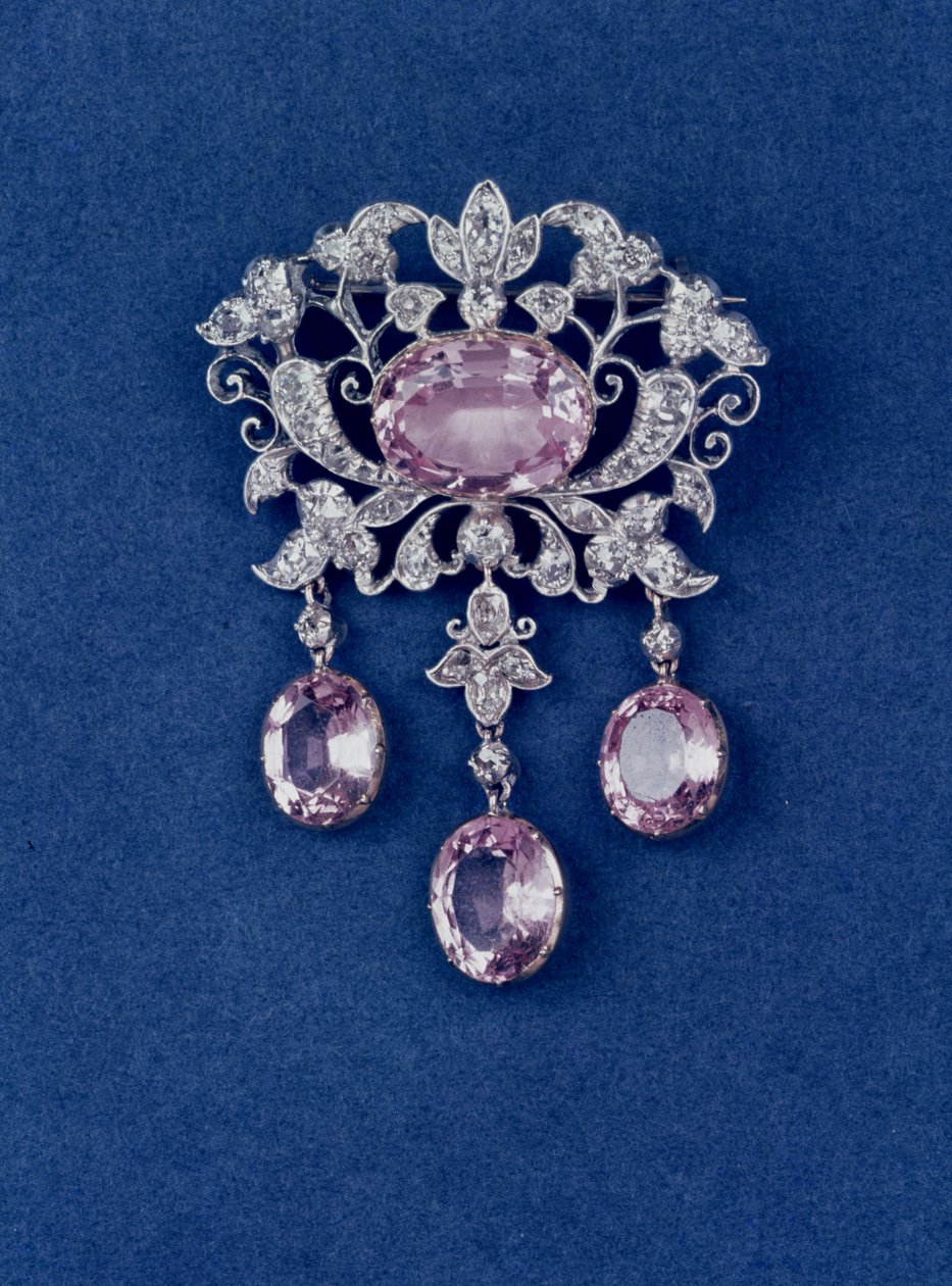 Çiçek şeklinde broş, c.1780 topaz ve elmas by Unbekannt Unbekannt