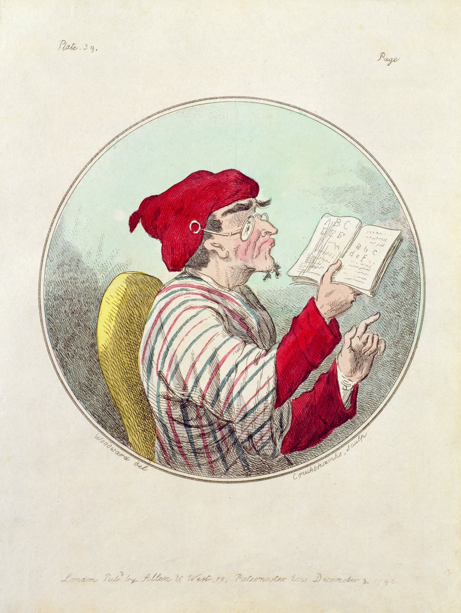 Bir Bilim Adamının Karikatürü, Cruikshank tarafından by Unbekannt Unbekannt