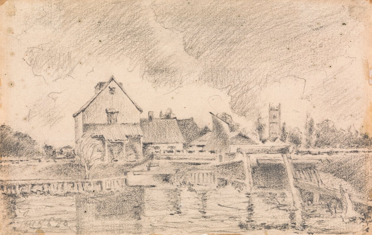 Constables Painting, Dedham Lock ve Mill