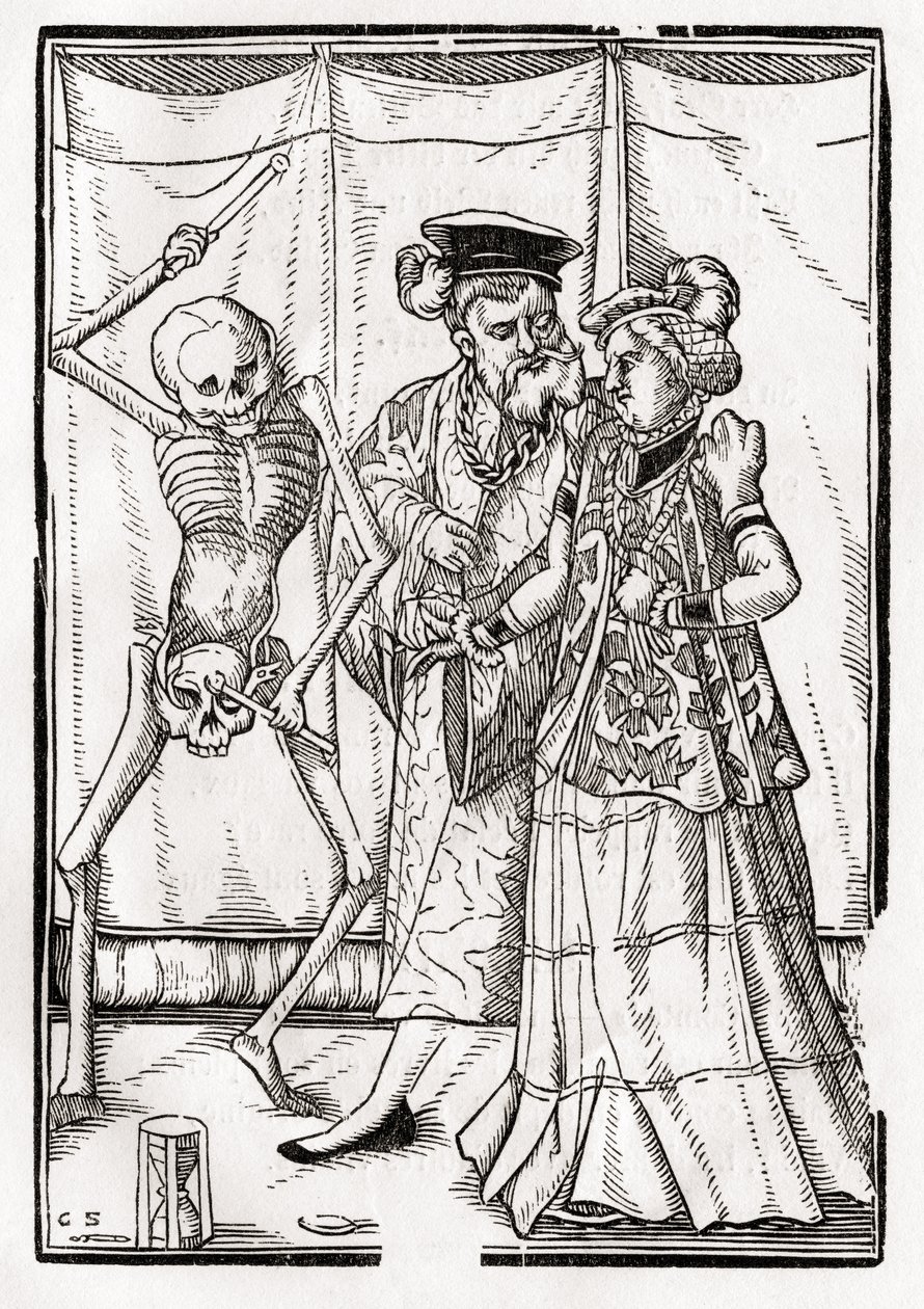 Death comes to the Duchess, engraved by Georg Scharffenberg, from 