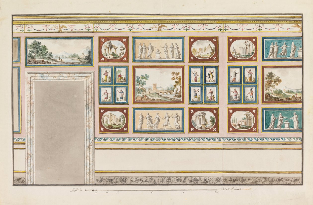 Mermer ve Boyalı Panellerle Duvar Dekorasyonu İçin Tasarım by Unbekannt Unbekannt