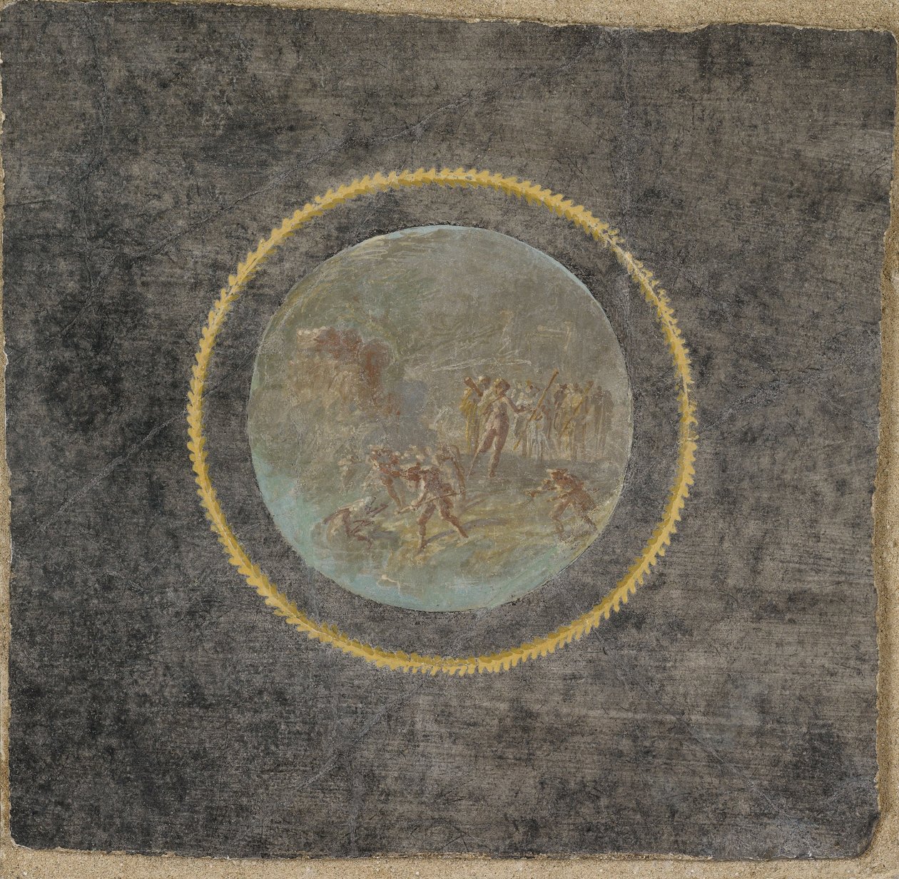 Herakles ve Hesione ile Fresk Parçası by Unbekannt Unbekannt