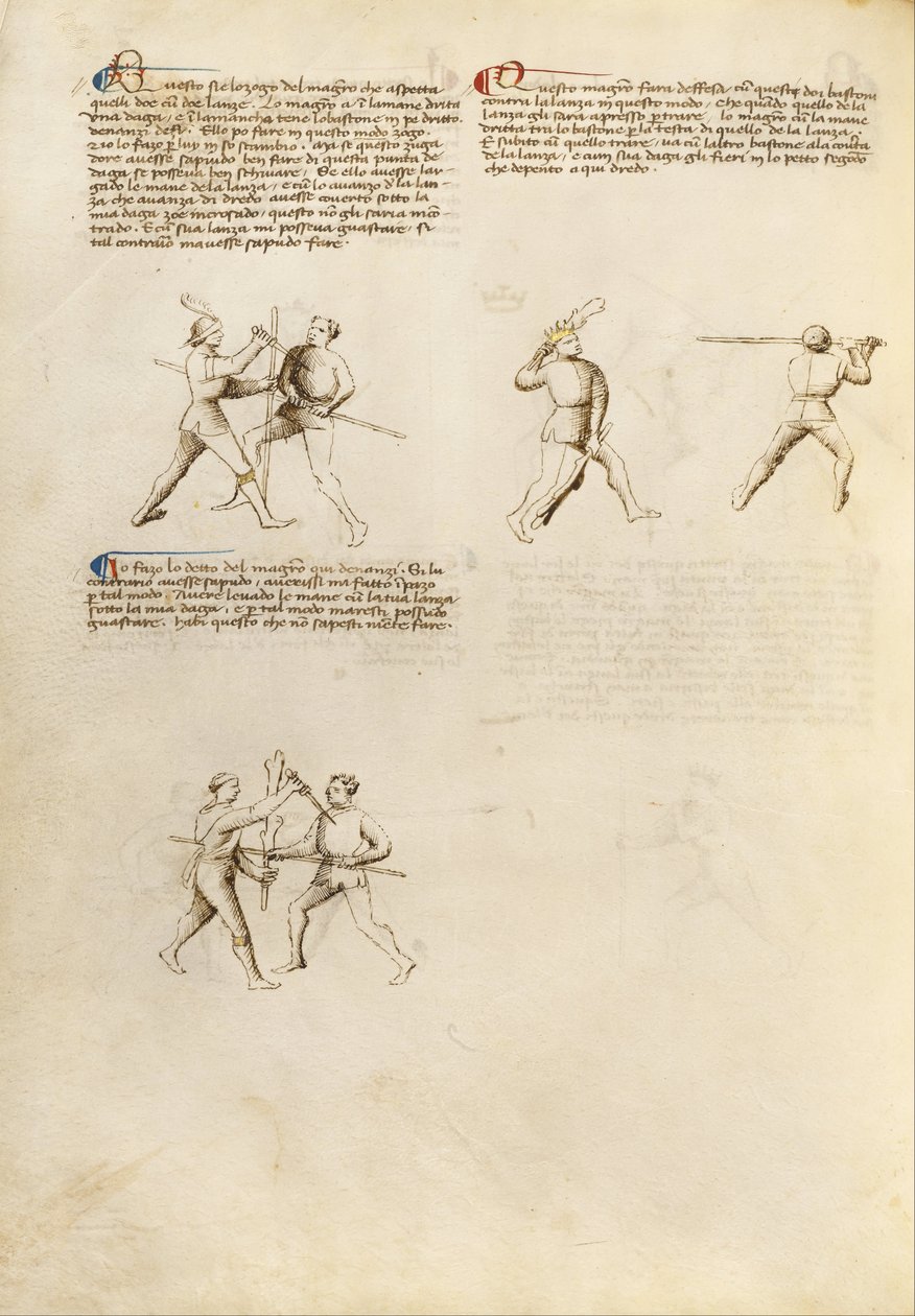 Getty Ms. Ludwig XV 13 31v - Özgürün Çiçeği - Hançer ve Asa ile Savaş (6895480) by Unbekannt Unbekannt