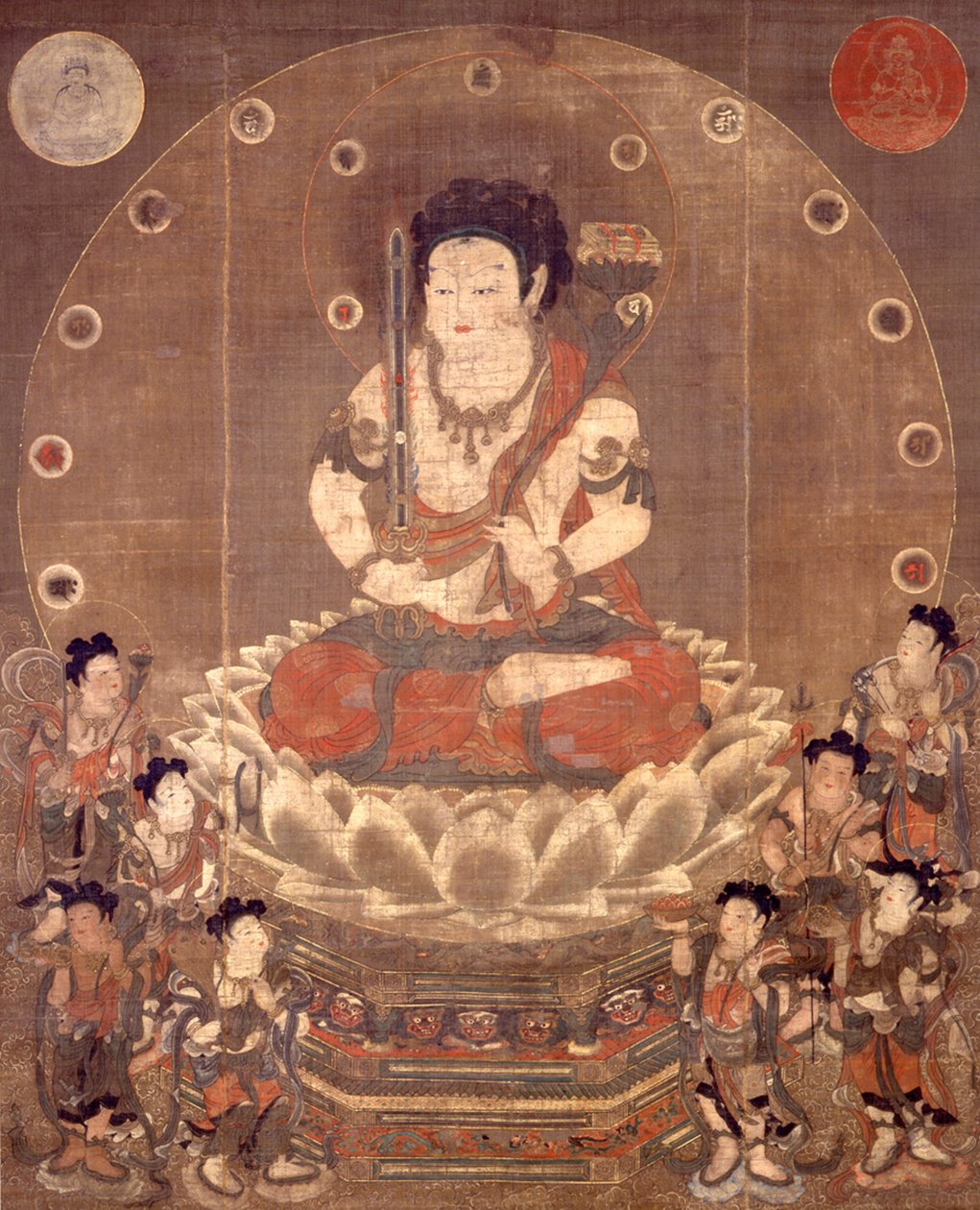 HACHIJI-MONJU (ASTA-SIKHA MANJUSRI) VE SEKİZ KATILIMCI by Unbekannt Unbekannt