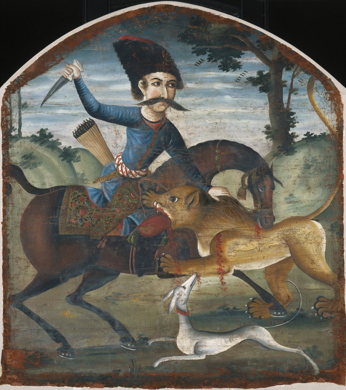 Atlı Avcı Aslan Tarafından Saldırıya Uğradı by Unbekannt Unbekannt