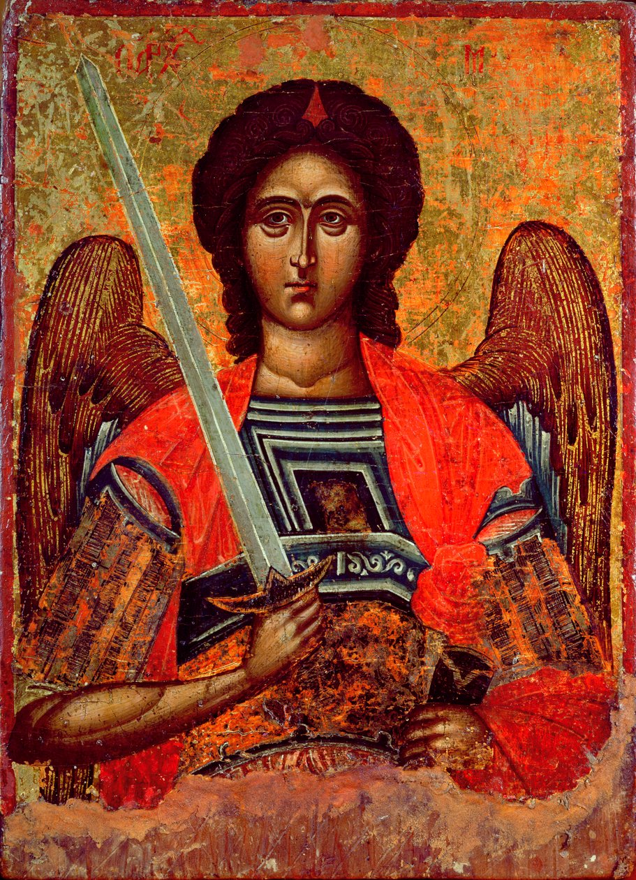Melek Mikail İkonu, Yunan, 18. yüzyıl by Unbekannt Unbekannt