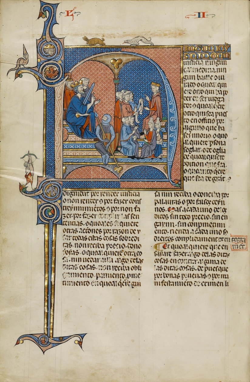 İlk N- Bir Hukuk Mahkemesine Nezaret Eden Aragon Kralı I. James by Unbekannt Unbekannt