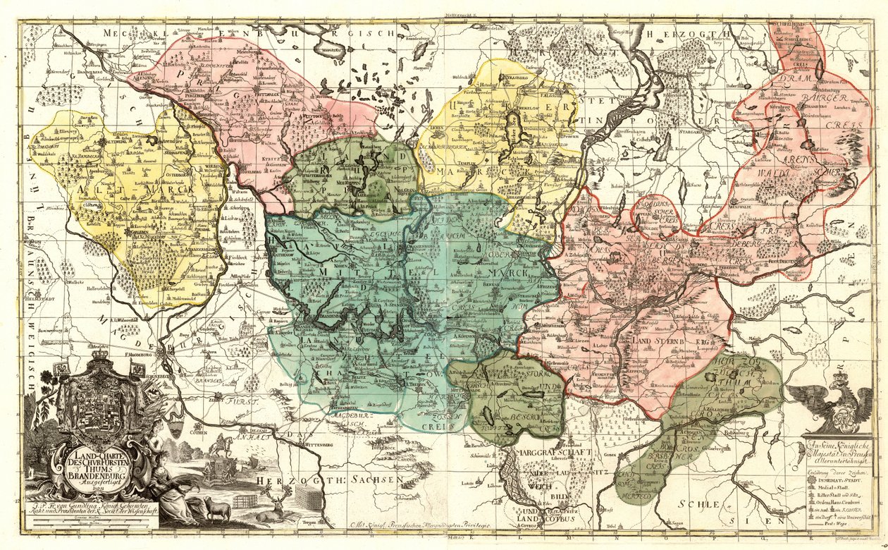 Land-Charte des Churfürstenthums Brandenburg mit Königl. Prusya En Merhametli Ayrıcalığı by Unbekannt Unbekannt