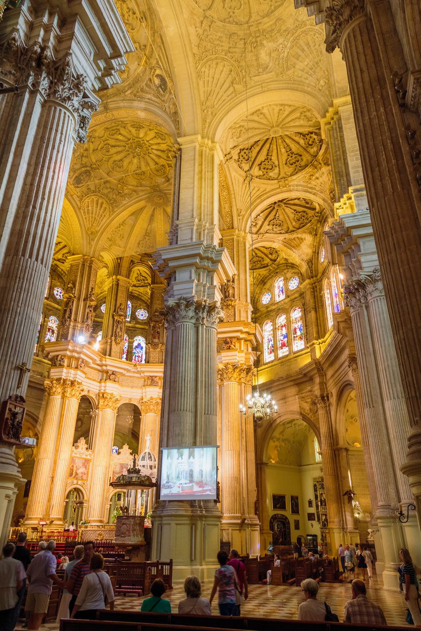 Malaga, Costa del Sol, İspanya. Katedral. by Unbekannt Unbekannt