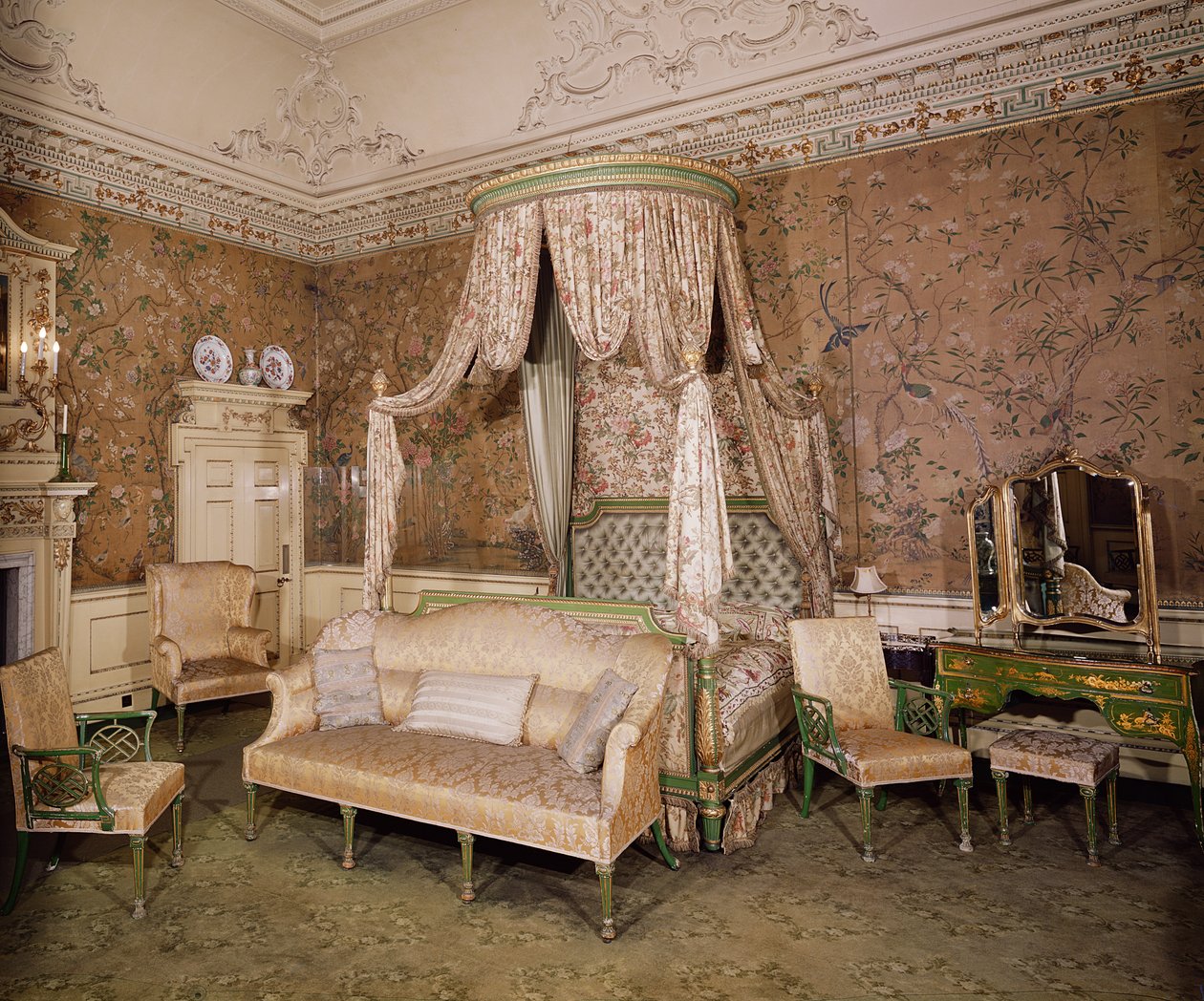 Nostell Manastırı, devlet yatak odası, 1771 by Unbekannt Unbekannt