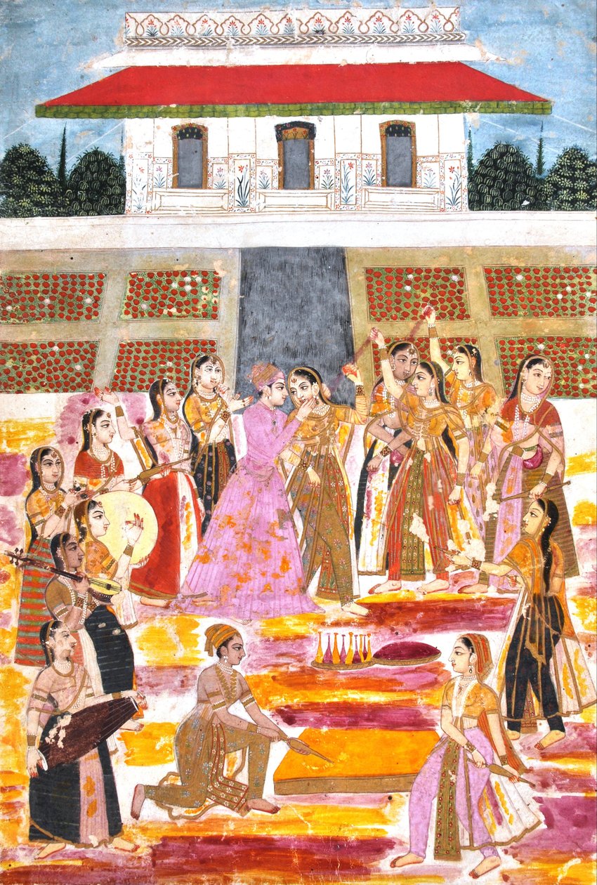 Haremde Holi oynayan Prens by Unbekannt Unbekannt