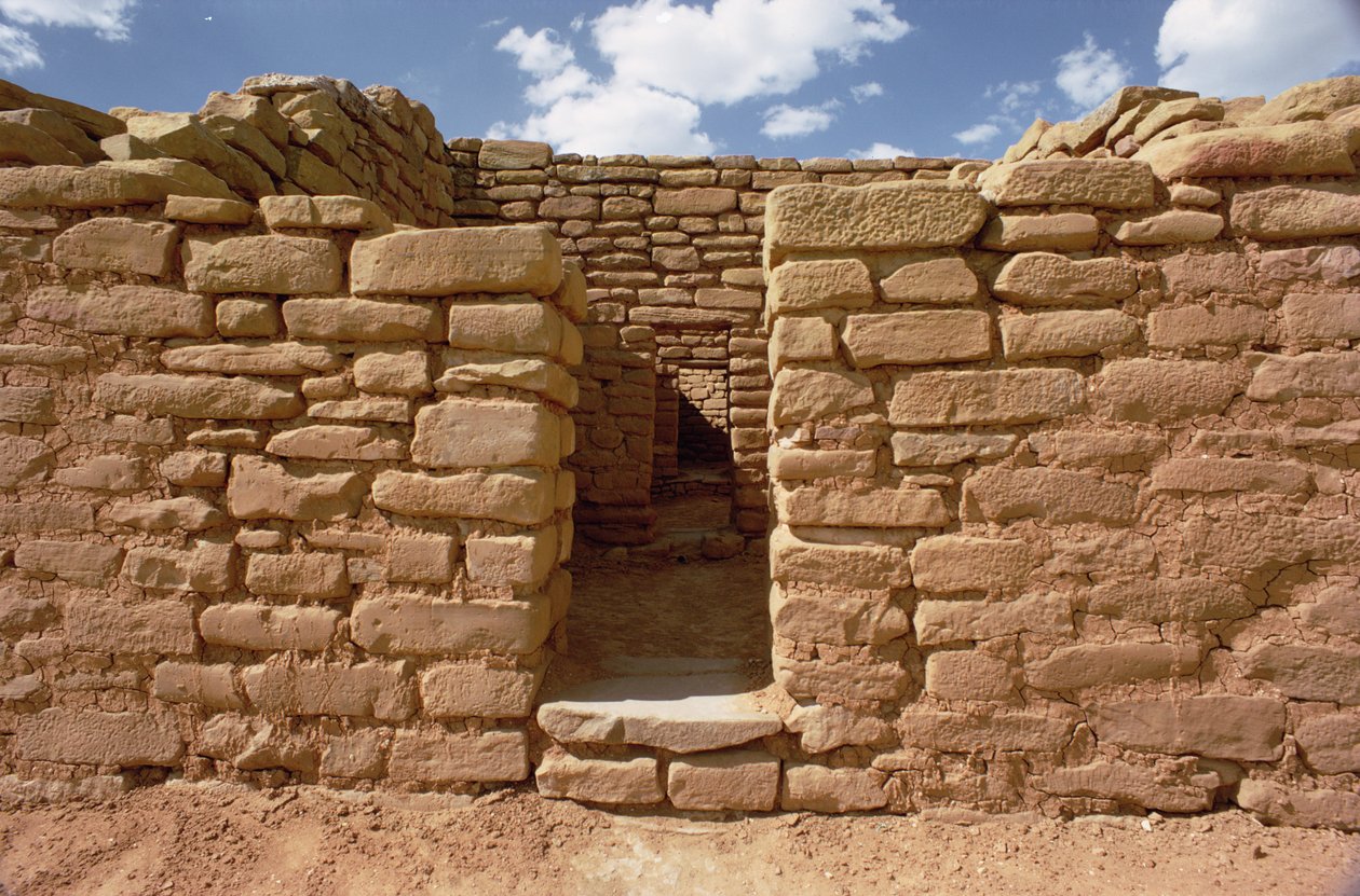 11.-14. yüzyılda inşa edilmiş Pueblo Kızılderili konutlarının kalıntıları by Unbekannt Unbekannt