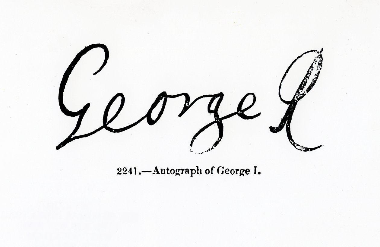 George I (1660-1727) imzasının çoğaltılması by Unbekannt Unbekannt