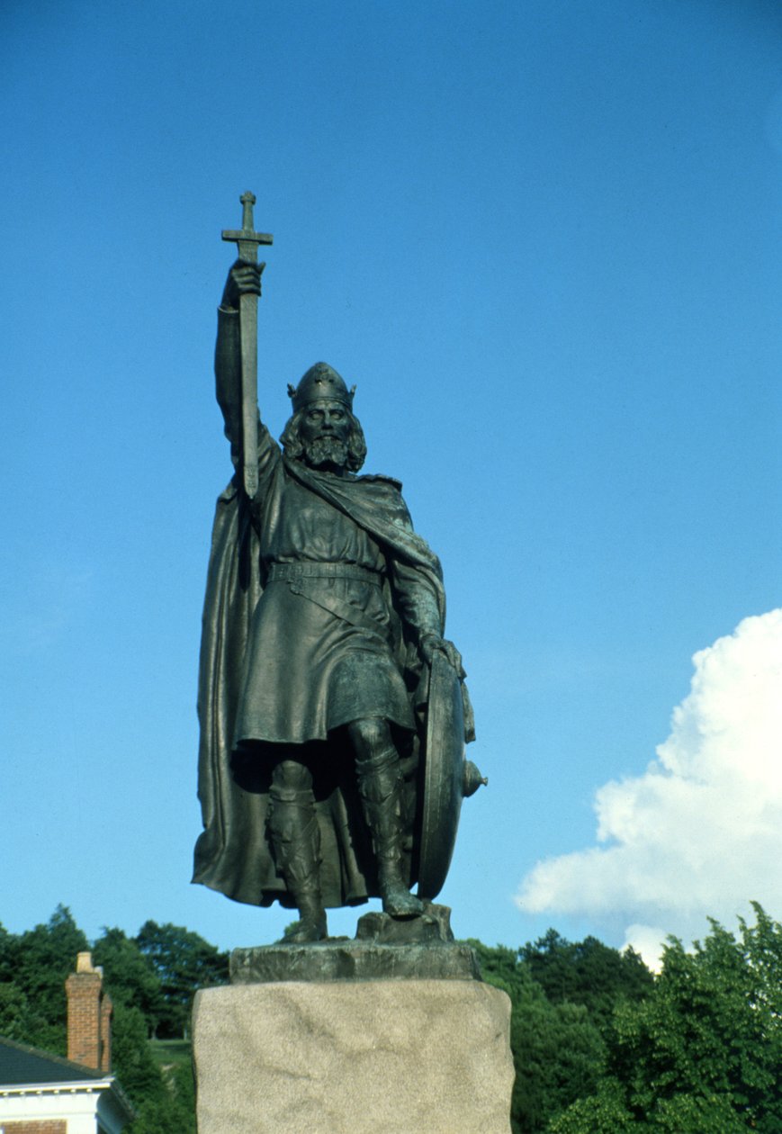 Büyük Alfred Heykeli (849-99) (fotoğraf) (ayrıca bkz. 2367) by Unbekannt Unbekannt