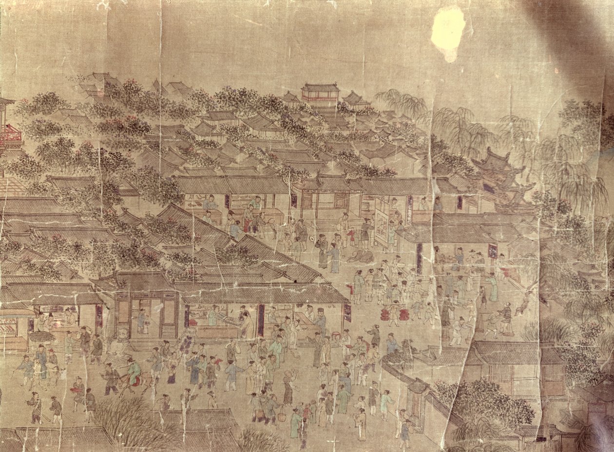 Sokak sahnesi, Çince, Ming Hanedanlığı (1368-1644) by Unbekannt Unbekannt