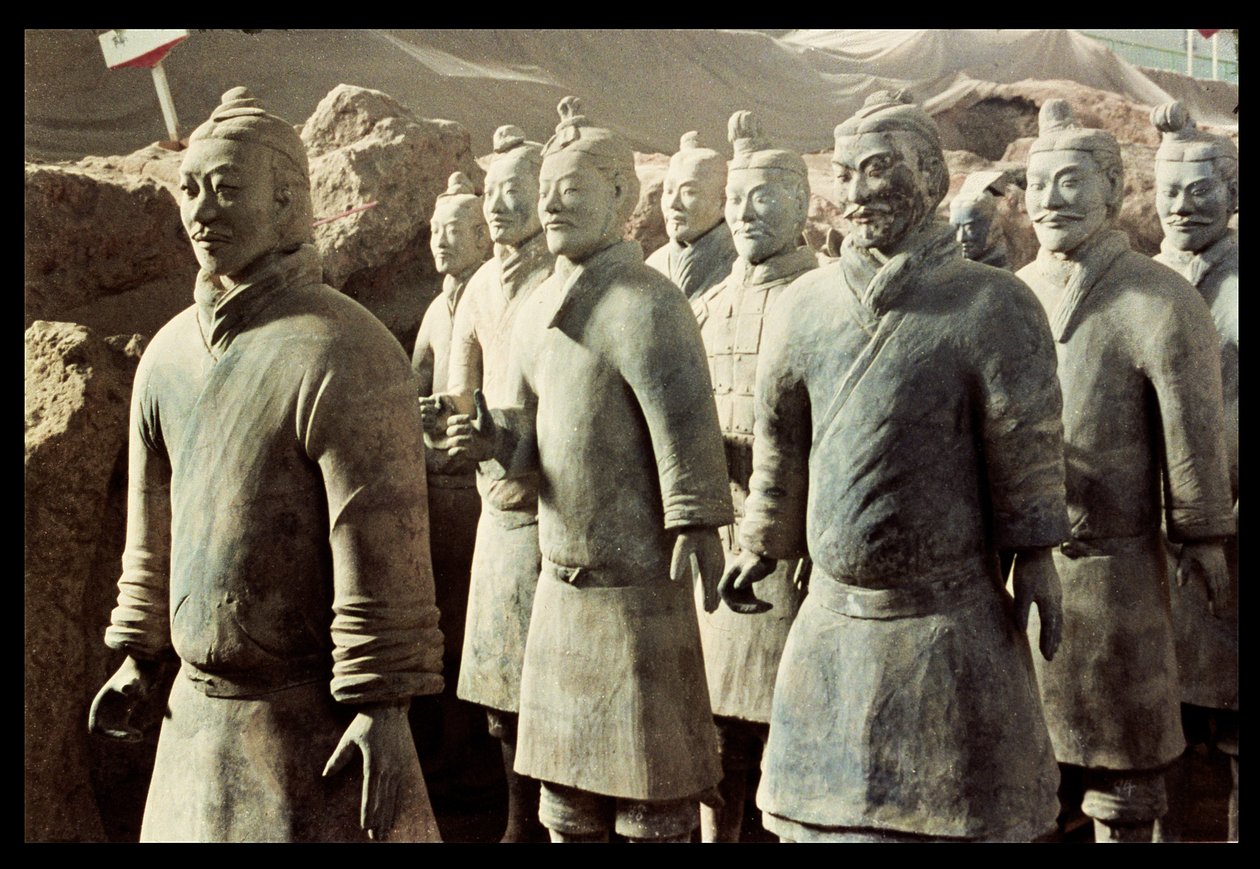 Terracotta Ordusu, Qin Hanedanlığı, MÖ 210; savaşçılar (detay) by Unbekannt Unbekannt
