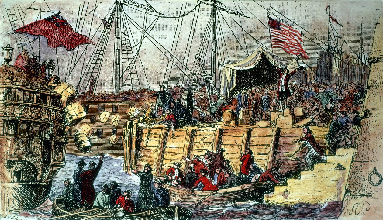 Boston Çay Partisi, 16 Aralık 1773 by Unbekannt Unbekannt