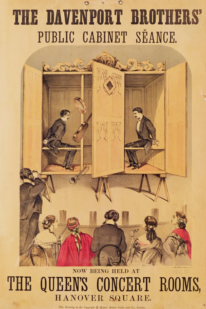 Davenport kardeşler, Seance posteri, 1865 by Unbekannt Unbekannt