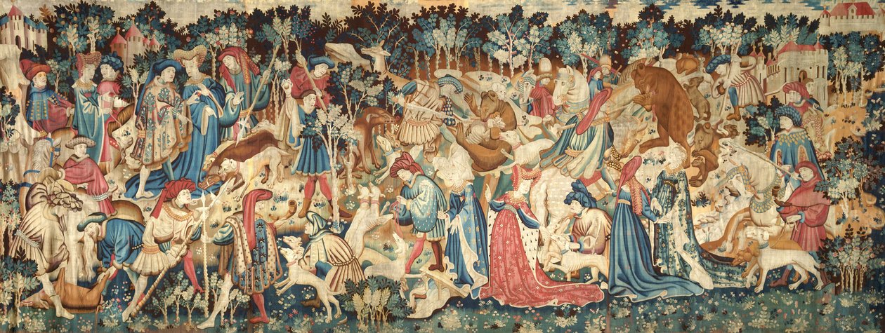 Devonshire Av Halıları; Domuz ve Ayı Avı by Unbekannt Unbekannt