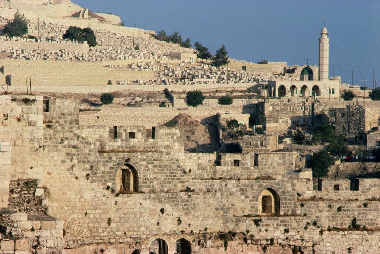 Tombs on the side of the Mount of Olives  by Unbekannt Unbekannt
