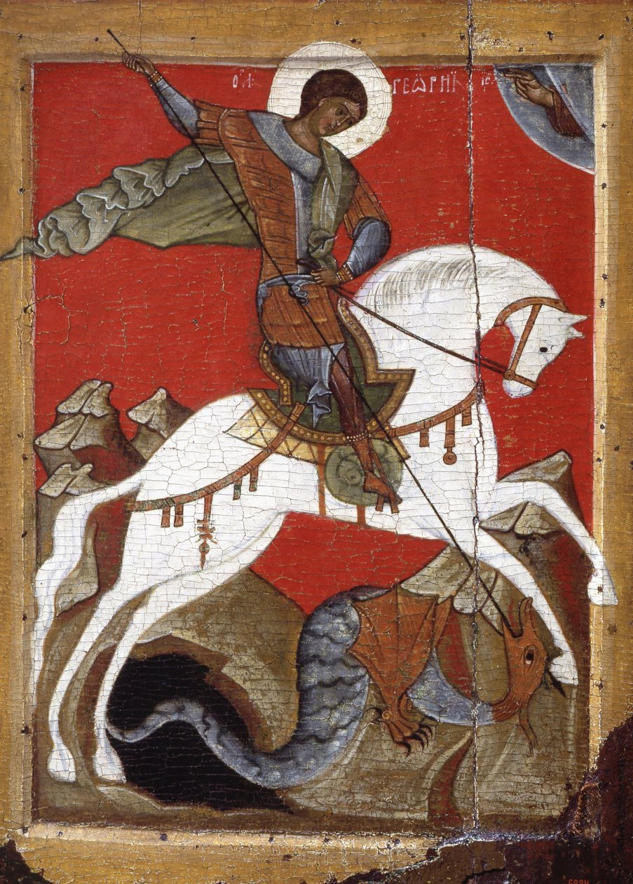 Bilinmeyen - Aziz George ve Ejderha Mucizesi. Novgorod by Unbekannt Unbekannt
