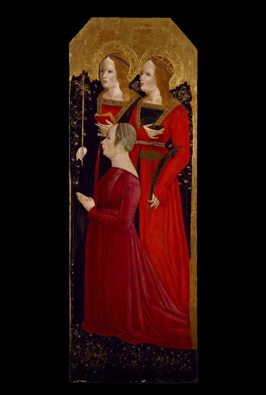 Bilinmeyen İtalyanca - Donatrix ile İskenderiyeli Aziz Margaret ve Catherine by Unbekannt Unbekannt