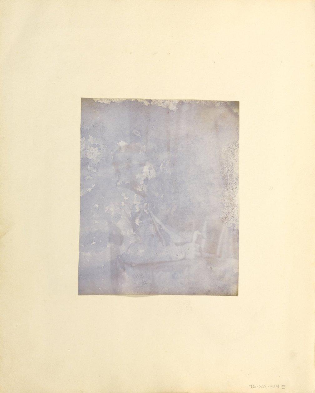 Bilinmeyen yapımcı, İngiliz, aktif Hindistan yaklaşık 1843 - (Oturan ve Kitap Tutan Bir Adamın Profil Portresi) by Unbekannt Unbekannt