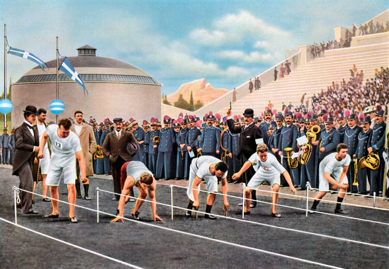 Olimpiyat Oyunlarında 100 metre sürat koşusu, Atina, 1896, 1936 by Unbekannt
