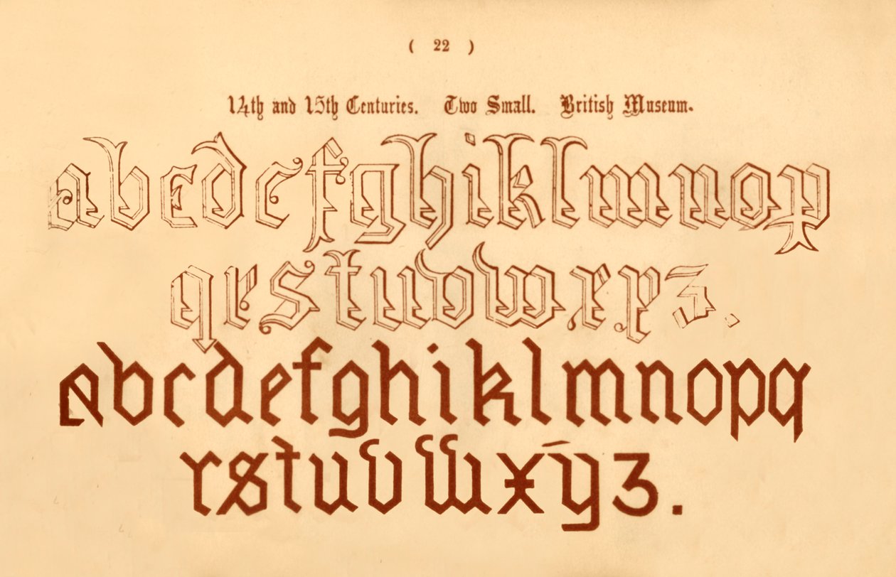 14. ve 15. Yüzyıllar. İki Küçük. Britanya Müzesi, 1862 by Unbekannt