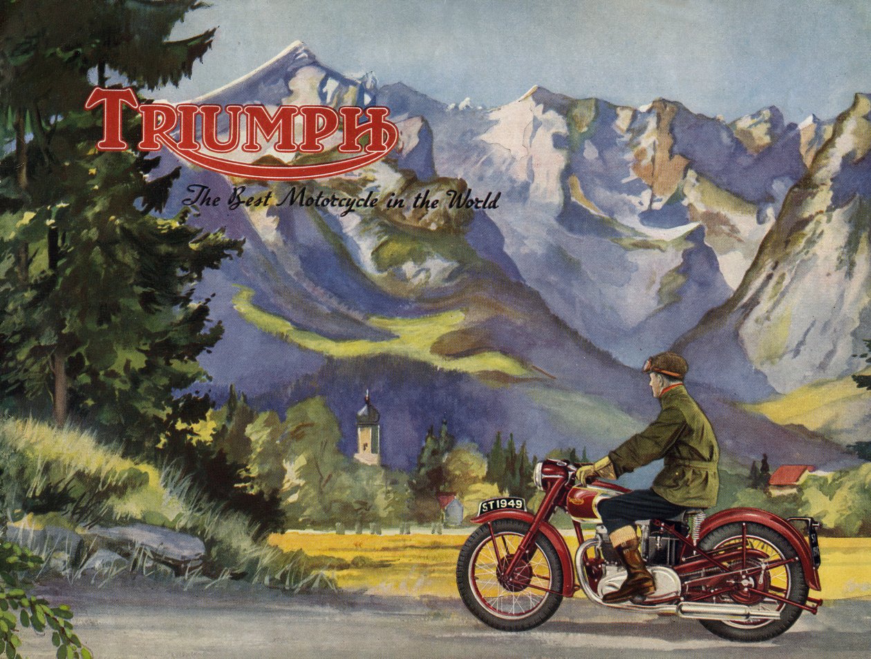 1948 Triumph 5T hızlı ikiz broşürü. by Unbekannt