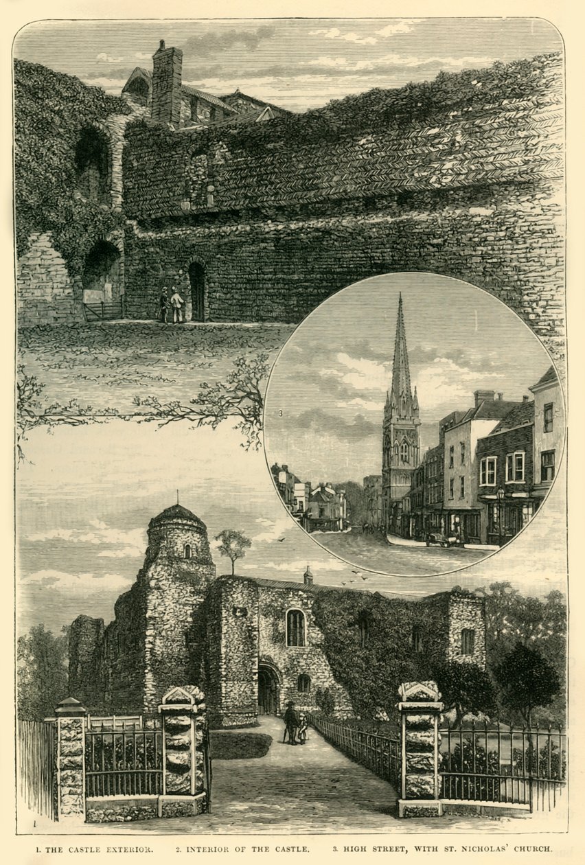 1. Kale Dışı. 2. Kalenin İçi. 3. St. Nicholas Kilisesi