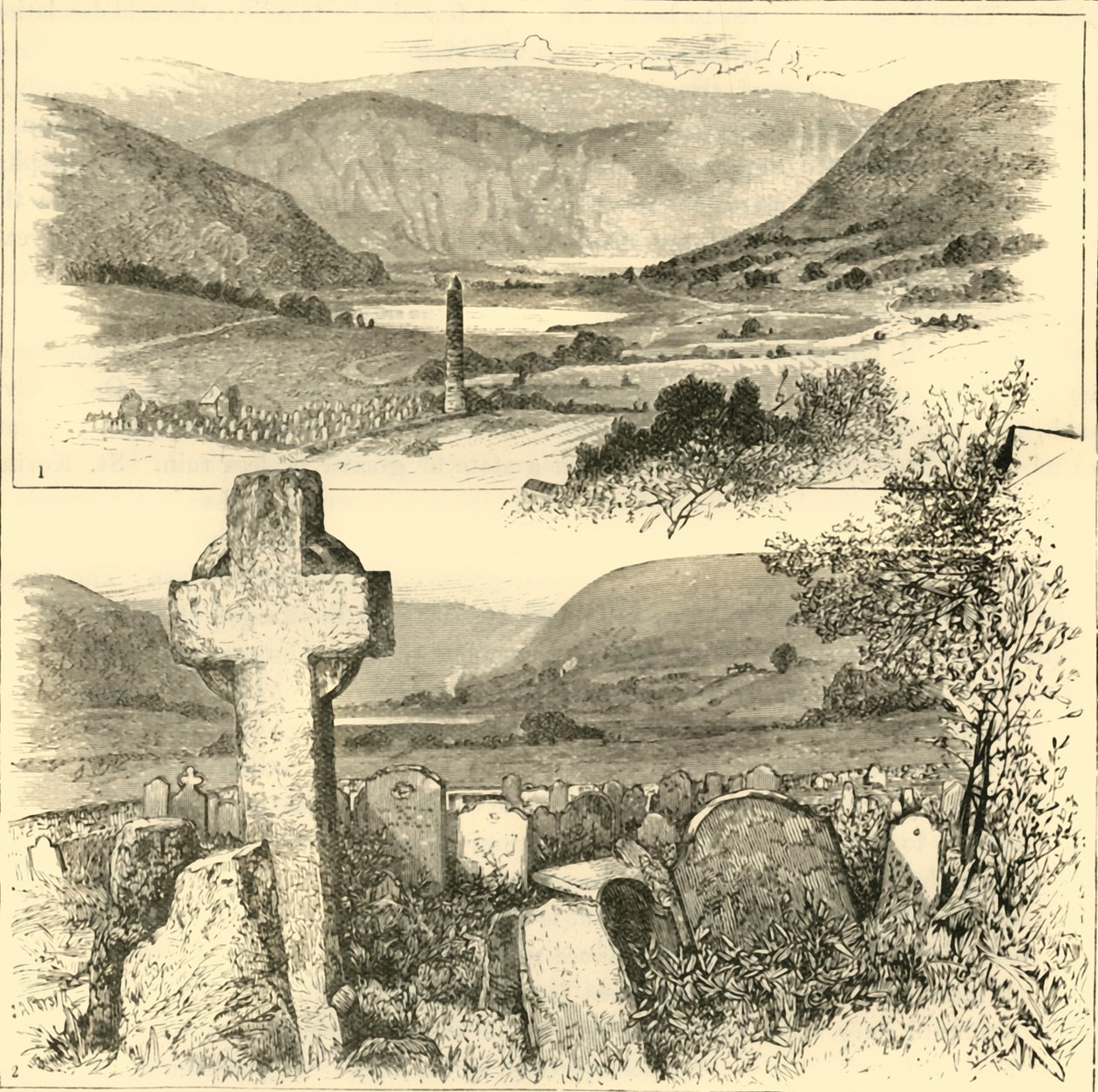 1. Glendalough Vadisi. 2. Glendalough., 1898