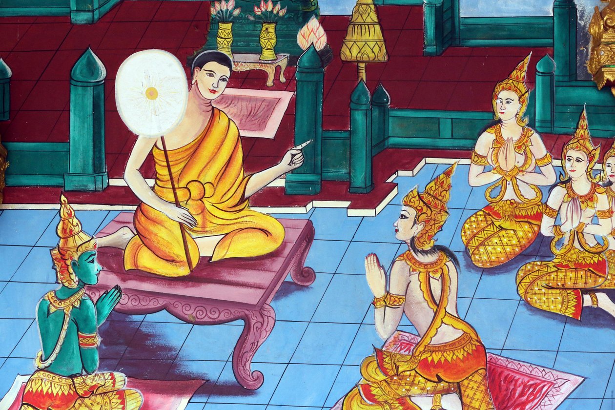 20151029, Vientiane, Laos : Wat Inpeng Budist tapınağı. Shakyamuni Buddha
