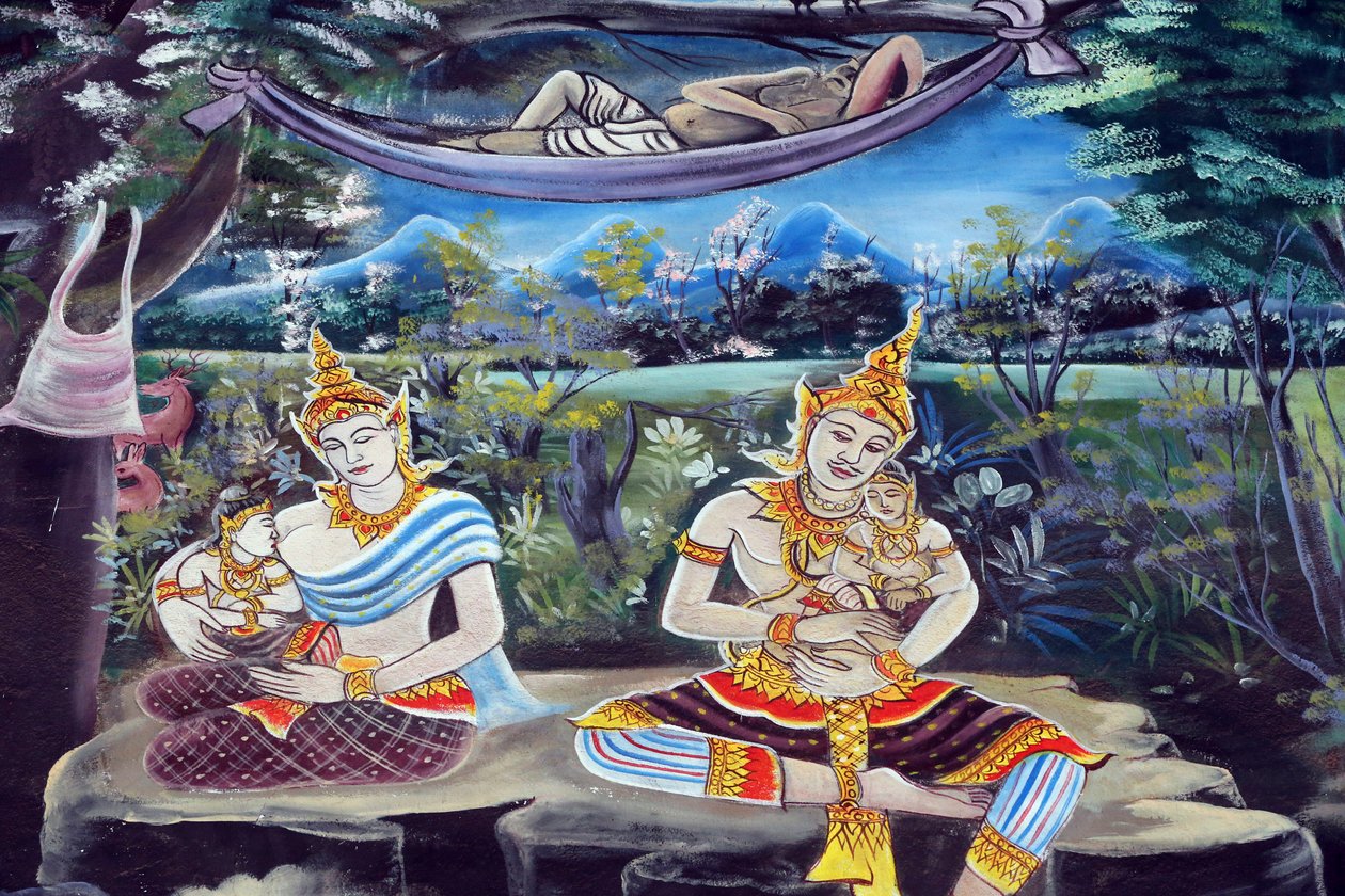 20151029, Vientiane, Laos : Wat Inpeng Budist tapınağı. Shakyamuni Buddha