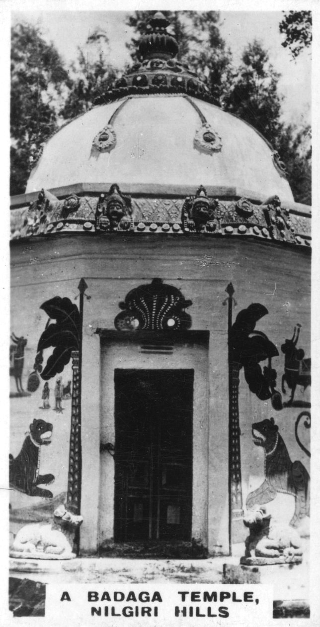 Bir Badaga tapınağı, Nilgiri Tepeleri, Hindistan, c1925 by Unbekannt